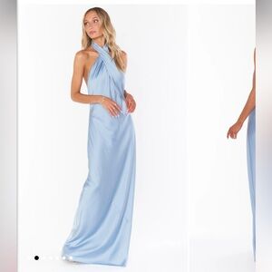 Show Me Your MuMu Light Blue Backless Dress